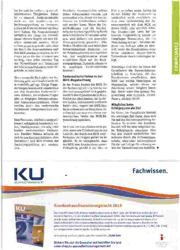 Vorschauseite 3: Compliance in der Krankenhausabrechnung