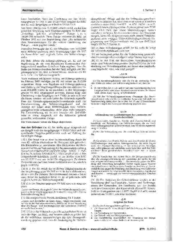 Vorschauseite 2: Eingruppierung eines Kassenleiters ZPO §§ 565, 516 Abs. 1; BAT/VKA Anlage 1 a VergGr. Vb