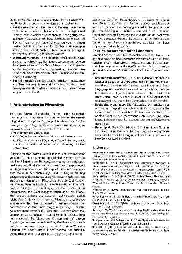 Vorschauseite 4: Beratung in der Pflege - Möglichkeiten zur Vermittlung beratungsrelevanter Inhalte