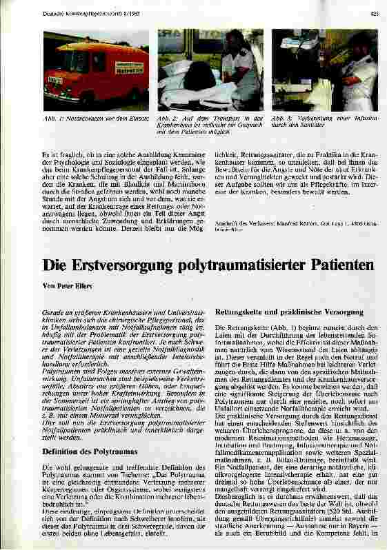 Vorschauseite 2: Aus der Arbeit mit dem Notarztwagen