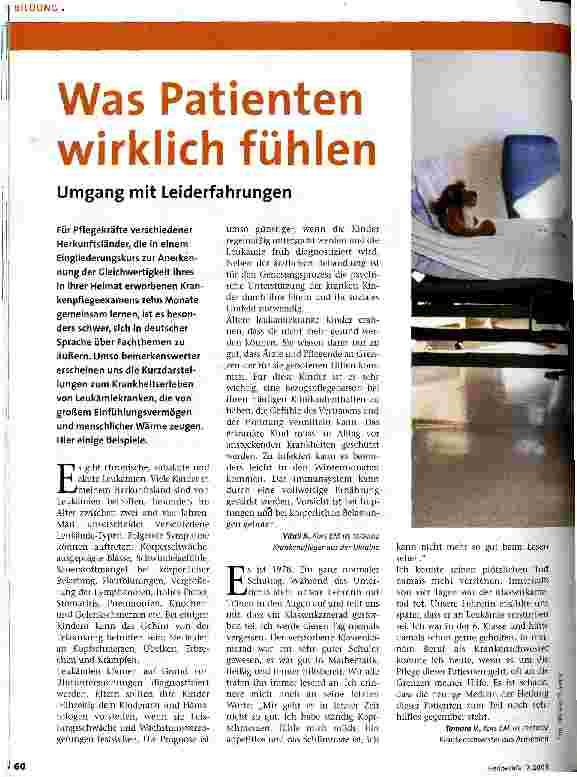 Vorschauseite 1: Was Patienten wirklich fühlen