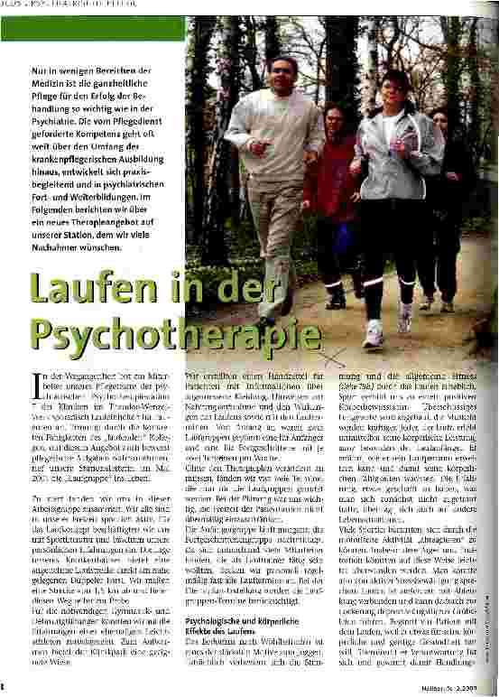 Vorschauseite 1: Laufen in der Psychotherapie