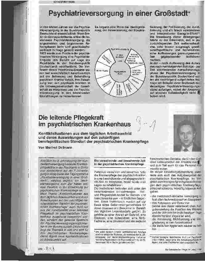 Vorschauseite 1: Die leitende Pflegekraft im psychatrischen Krankenhaus