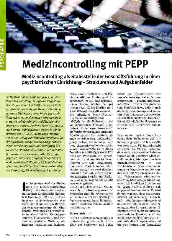 Vorschauseite 1: Medizincontrolling mit PEPP