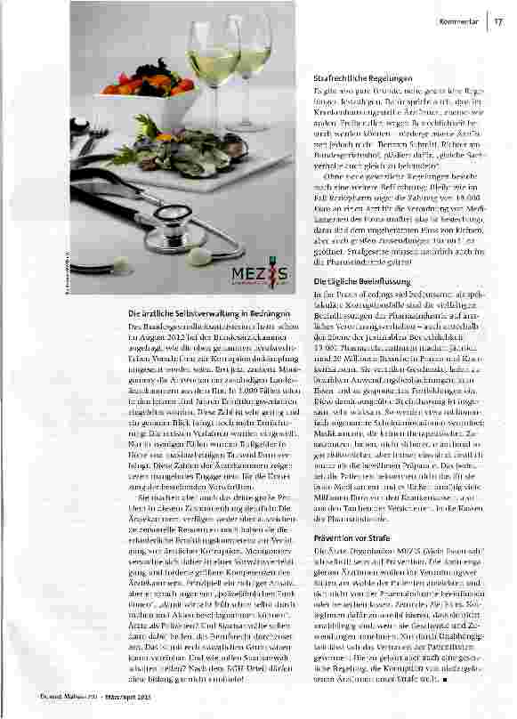 Vorschauseite 2: Ärztliche Korruption - ein besonderer Fall?