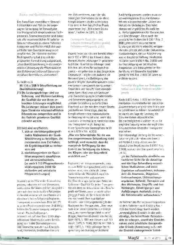 Vorschauseite 2: Dokumentation der Stomaversorgung im Blickpunkt gesetzlicher Neuregelung