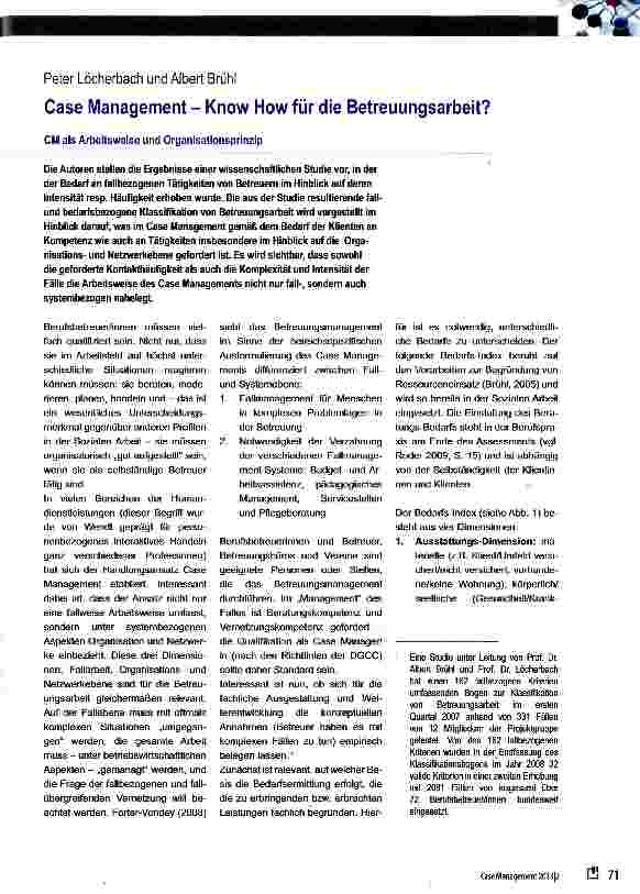 Vorschauseite 1: Case Management - Know How für die Betreuungsarbeit?