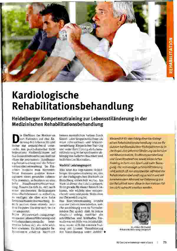 Vorschauseite 1: Kardiologische Rehabilitationsbehandlung