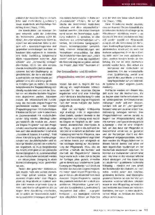 Vorschauseite 4: Die Akademisierung fängt schon vor dem Bachelor an Der Associate Degree: Ein Zukunftsmodeil für die Akademisierutig