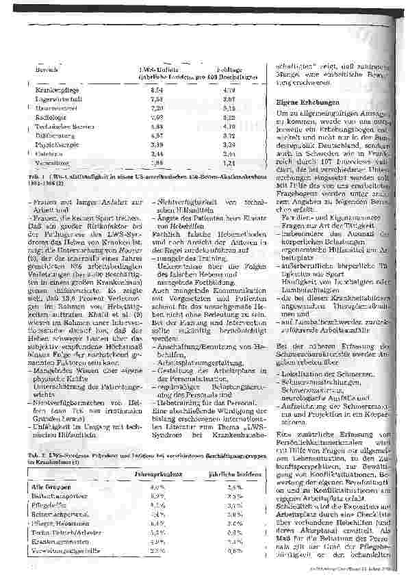 Vorschauseite 3: Bedeutung von Erkrankungen der Wirbelsäule bei beschäftigten im Gesund heitsdienst