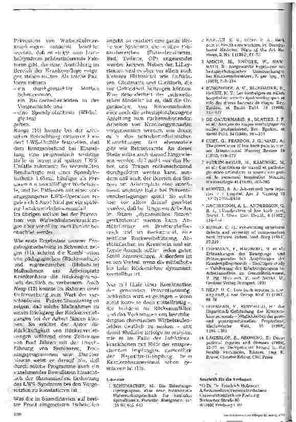 Vorschauseite 5: Bedeutung von Erkrankungen der Wirbelsäule bei beschäftigten im Gesund heitsdienst