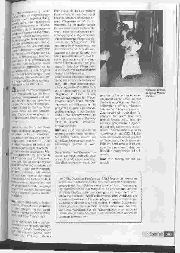Vorschauseite 2: Pflege im Spannungsfeld zwischen Qualität und Kosten Professionalität hat ihren Preis Interview