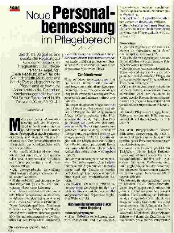 Vorschauseite 1: Neue Personalbemessung im Pflegebereich
