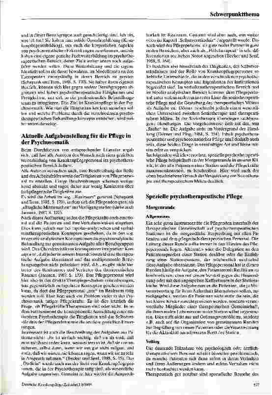 Vorschauseite 2: Krankenpflege in der Psychotherapie und Psychosomatik