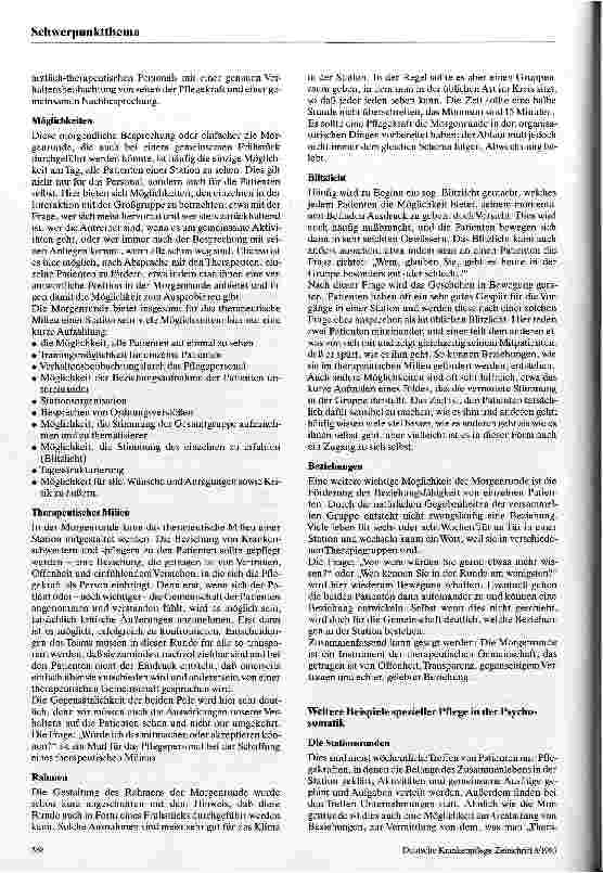 Vorschauseite 3: Krankenpflege in der Psychotherapie und Psychosomatik