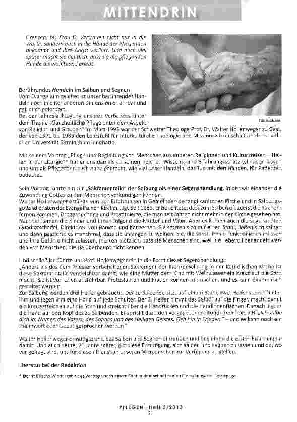 Vorschauseite 2: GOTTES LIEBE IM ALLTAG ERFAHRBAR MACHEN Sich berühren lassen und Menschen berühren...