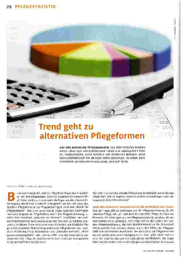 Vorschauseite 1: Trend geht zu alternativen Pflegeformen