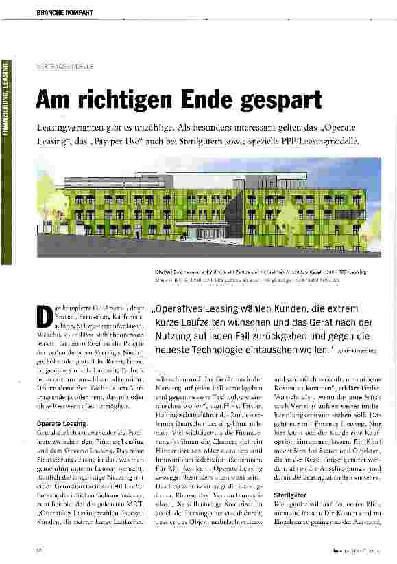 Vorschauseite 1: Am richtigen Ende gespart