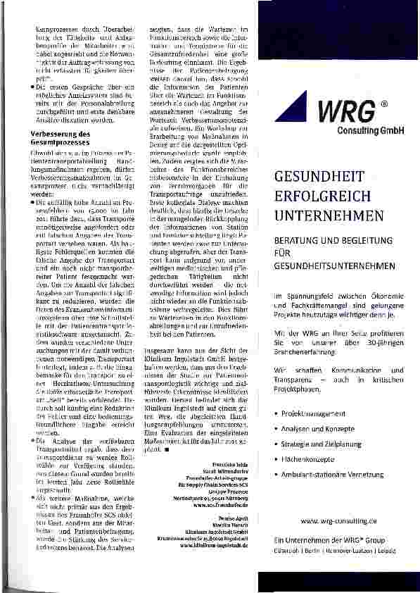 Vorschauseite 4: Patiententransportlogistik optimieren