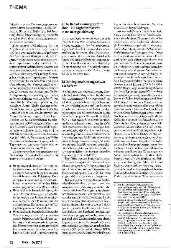 Vorschauseite 3: Bedarfsplanung - quo vadis?
