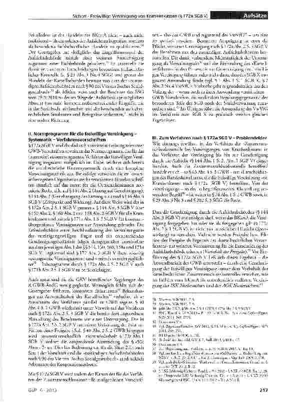Vorschauseite 3: Die Zusammenschlusskontrolle als Teil des Verfahrens der freiwilligen Vereinigung von Krankenkassen (§ 172a SGB V)