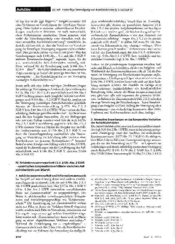 Vorschauseite 4: Die Zusammenschlusskontrolle als Teil des Verfahrens der freiwilligen Vereinigung von Krankenkassen (§ 172a SGB V)