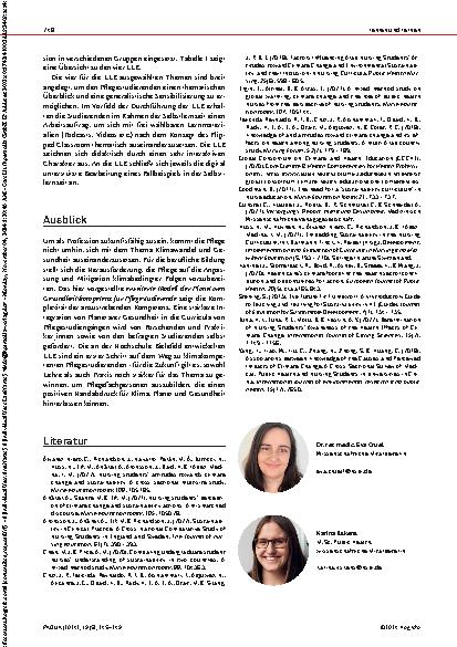 Vorschauseite 4: Klimakompetente Pflegestudierende: Kompetenzdefinition und -vermittlung für klimasensibles und -resilientes Handeln
