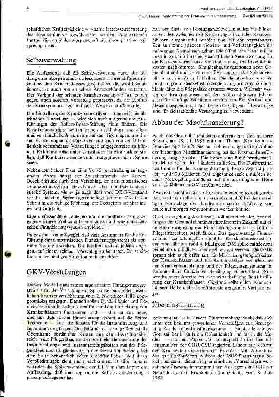 Vorschauseite 4: Neuordnung der Krankenhausfinanzierung Zweifel am Erfolg
