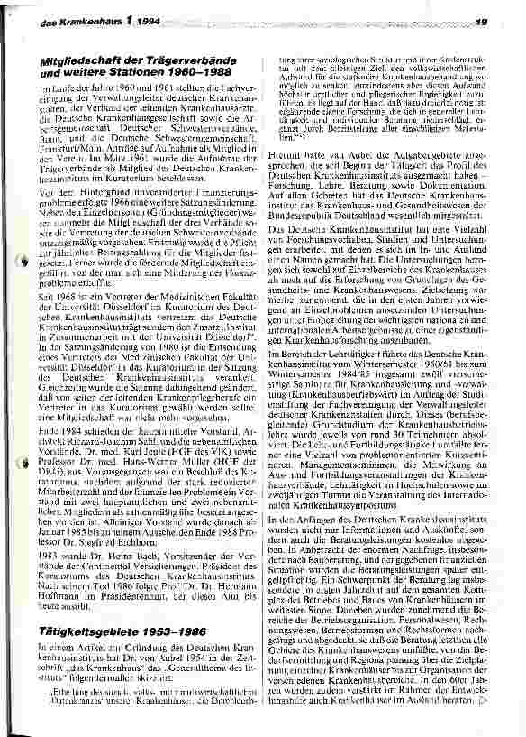 Vorschauseite 5: 40 Jahre Deutsches Krankenhausinstitut e. V. 1953 - 1993
