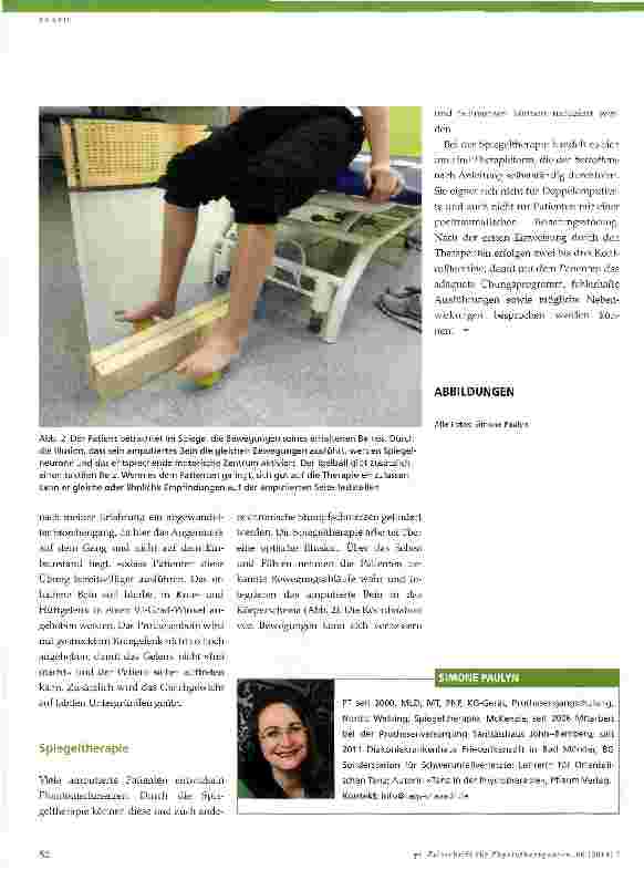 Vorschauseite 3: »Hand in Hand« - Prothesenversorgung und Physiotherapie bei Amputationspatienten