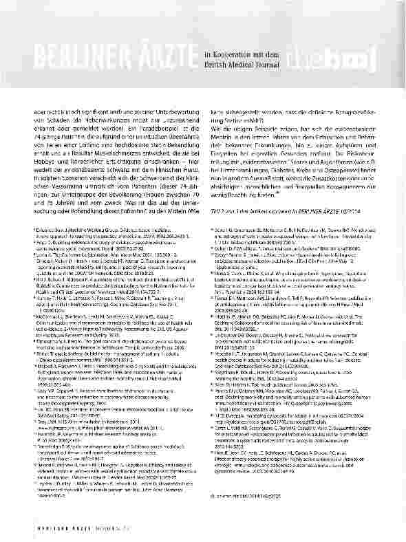 Vorschauseite 3: Evidenzbasierte Medizin: Eine Strömung in der Krise?
