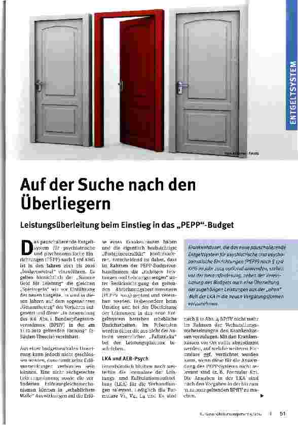 Vorschauseite 1: Auf der Suche nach den Überliegern