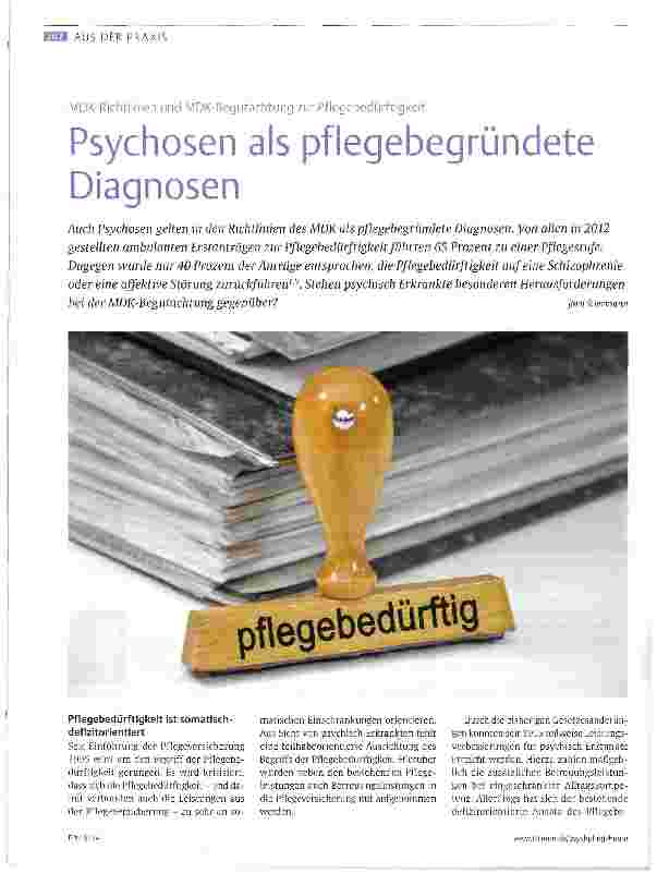 Vorschauseite 1: Psychosen als pflegebegründete Diagnosen