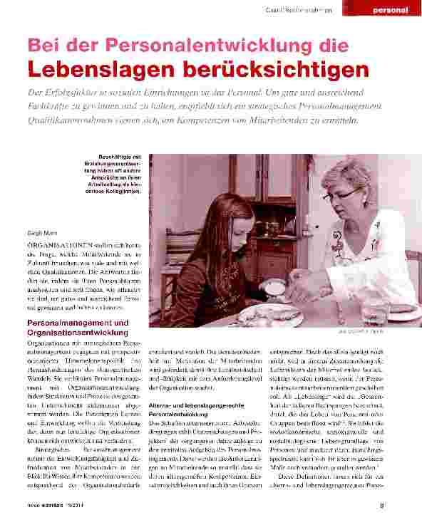 Vorschauseite 1: Bei der Personalentwicklung Lebenslagen berücksichtigen