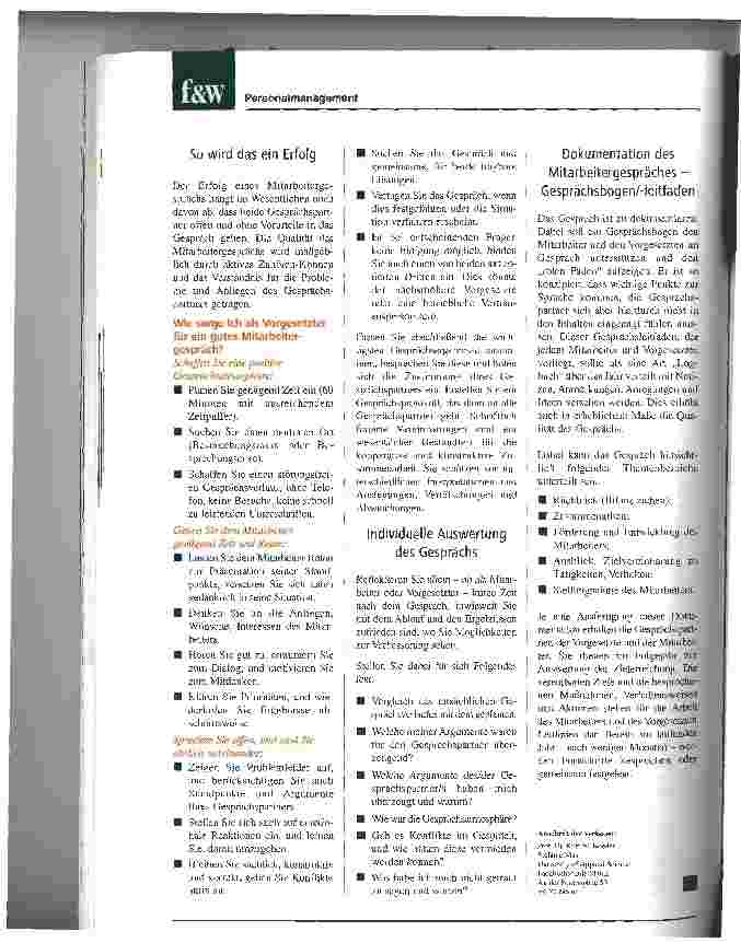 Vorschauseite 4: Mitarbeitergespräch als Beratungsund Fördergespräch