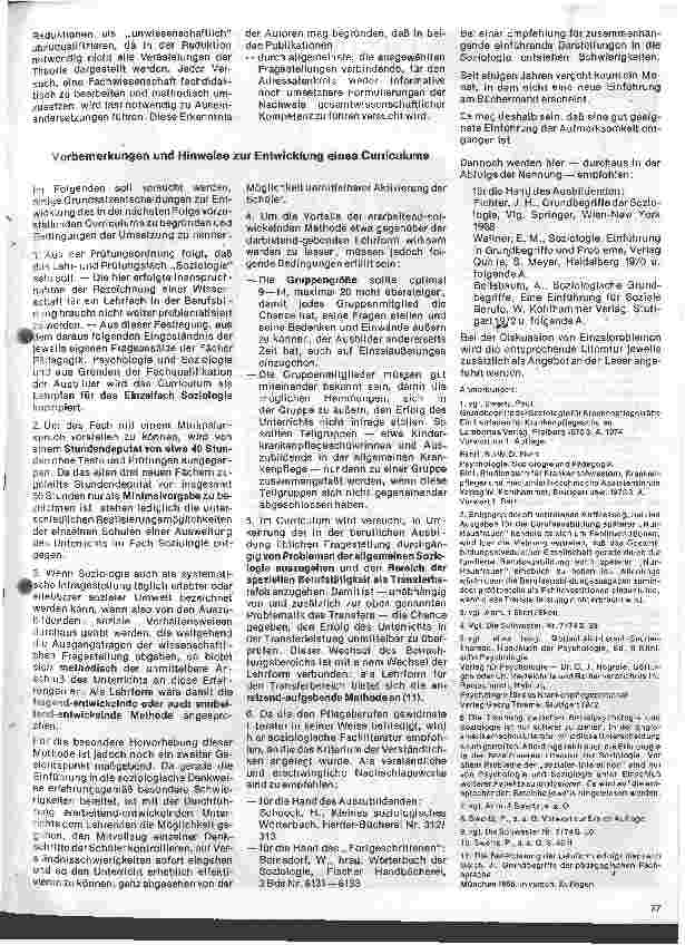 Vorschauseite 3: Sozialwissenschaftliche Aspekte 2. Folge: Soziologie im Unterricht