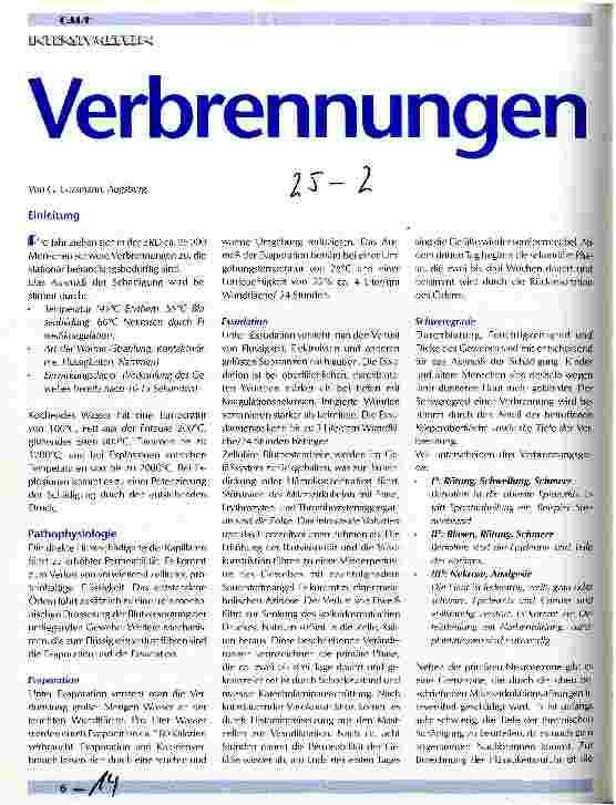 Vorschauseite 1: Verbrennungen