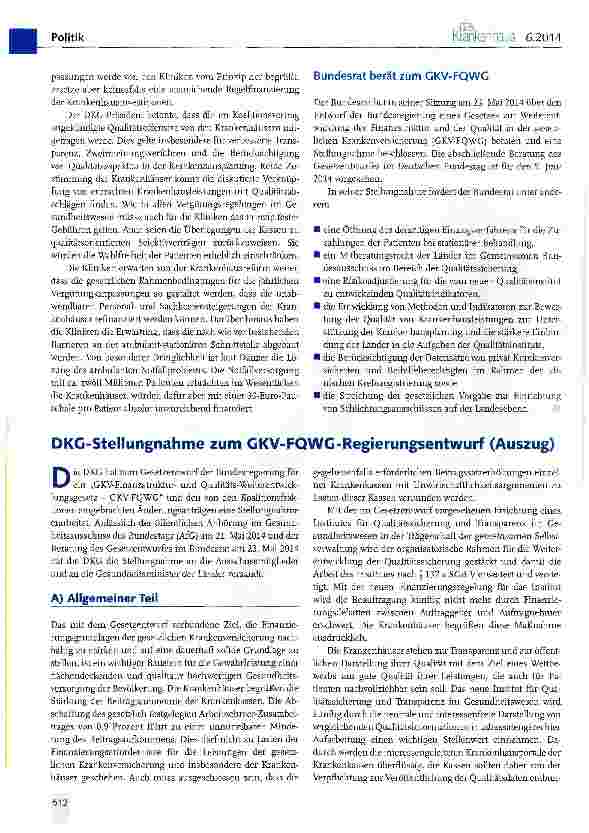 Vorschauseite 3: Deutschland braucht leistungsstarke Krankenhäuser