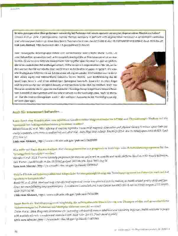 Vorschauseite 5: Evidenz-Update für die Physiotherapie