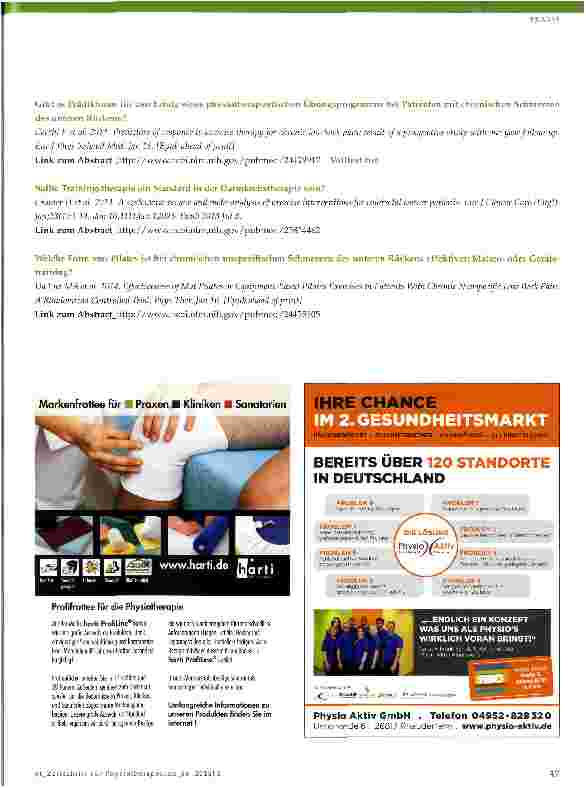 Vorschauseite 6: Evidenz-Update für die Physiotherapie