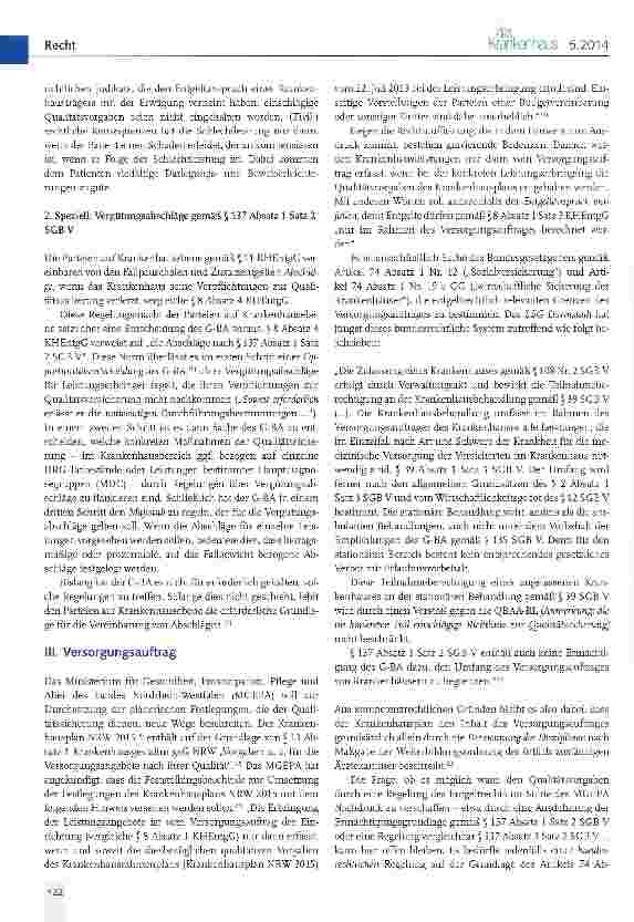 Vorschauseite 3: Qualitätssicherung, Entgeltrecht, Versorgungsauftrag