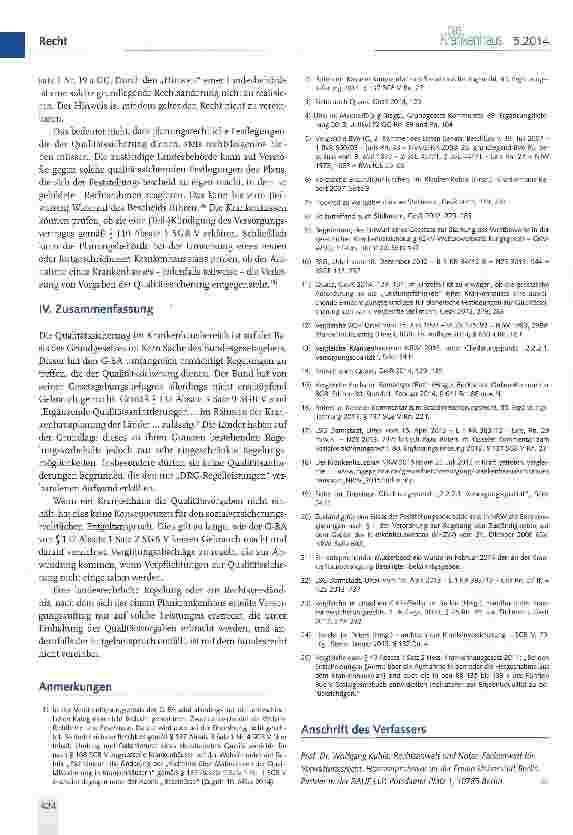 Vorschauseite 4: Qualitätssicherung, Entgeltrecht, Versorgungsauftrag