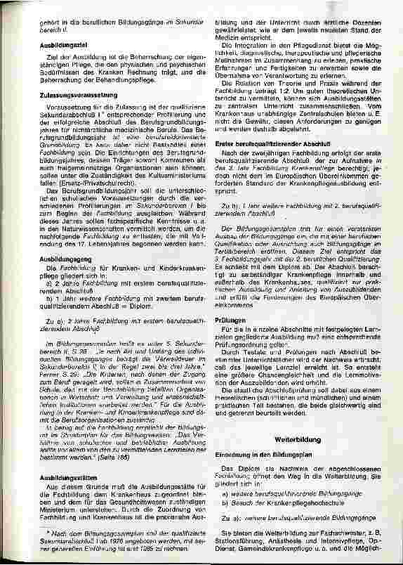 Vorschauseite 2: Stellungsnahme der Arbeitsgemeinschaft.Deutsche Schwesternverbände zur Neuordnung der Kranken u. Kinderkrankenpflegeausbildung