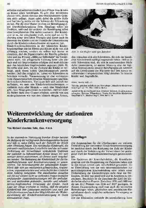 Vorschauseite 6: Häusliche Kinderkrankenpflege Entstehungsbedingungen und Aufgabenbereich des Externen Pflegedienstes