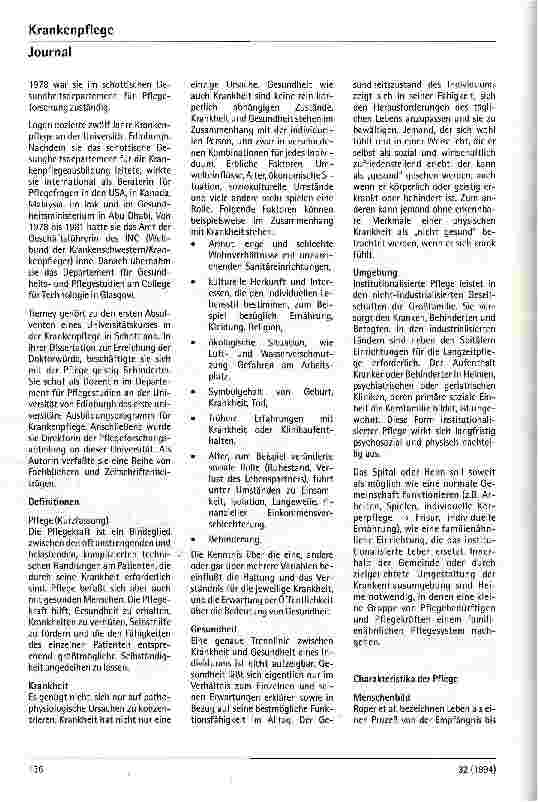 Vorschauseite 3: Modelle des Menschen und der Pflege 3. Folge: Pflegemodell - eine Grundlage für berufliche Autonomie