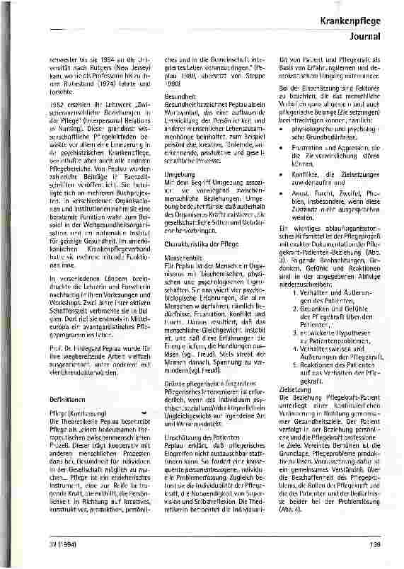 Vorschauseite 6: Modelle des Menschen und der Pflege 3. Folge: Pflegemodell - eine Grundlage für berufliche Autonomie