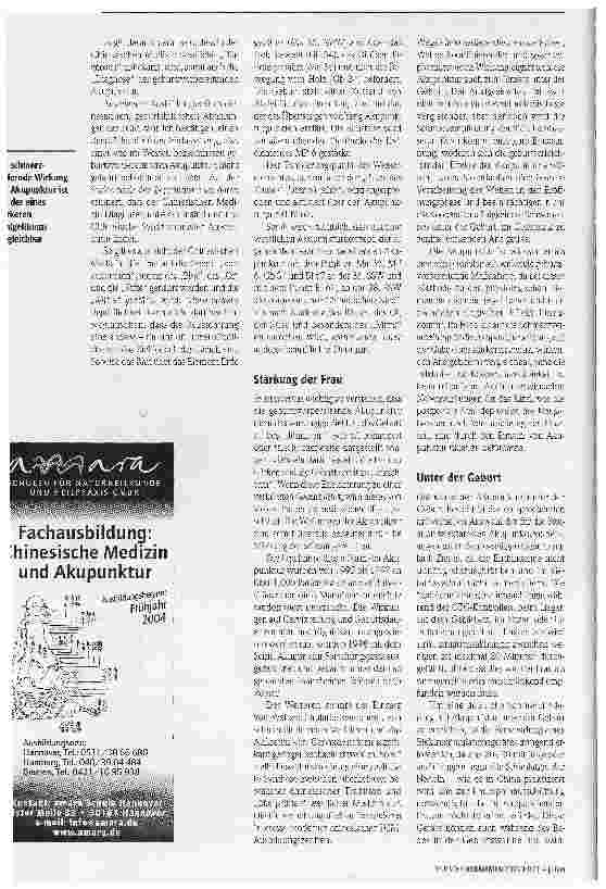 Vorschauseite 3: Akupunktur in der Geburtshilfe Teil 2