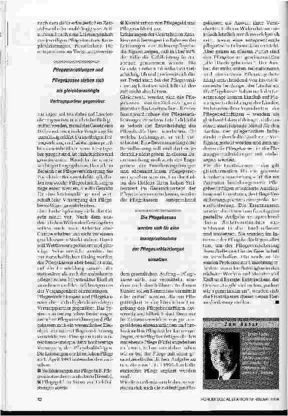 Vorschauseite 3: Die fünfte Säule Pflegeversicherung und die Rolle der Pflegekassen