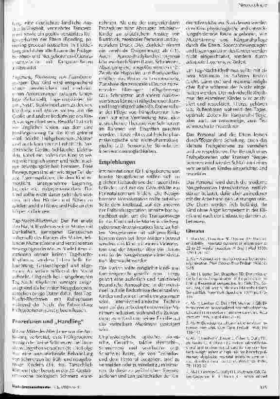 Vorschauseite 4: Das Konzept der Sanften Pflege frühgeborener Kinder - Eine Übersicht