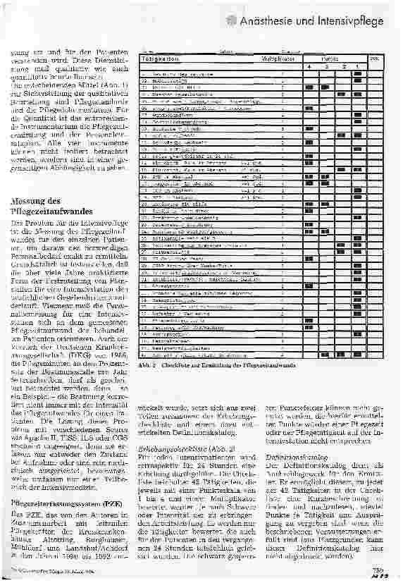 Vorschauseite 2: Vorstellung eines Pflegezeiterfassungssystems Zur Ermittlung des Aufwandes bei Intensivpatienten und daraus abgeleiteter Planstellenbelegung